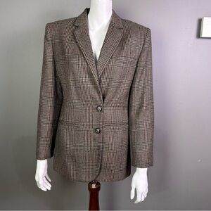 Lauren Ralph Lauren Brown Plaid Blazer